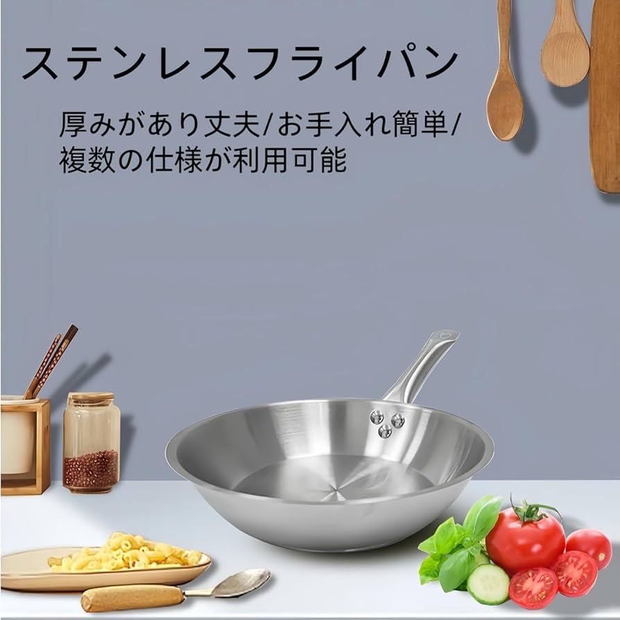 Amazon | qingshenyi 業務用ステンレス製フライパン 24 cm IH